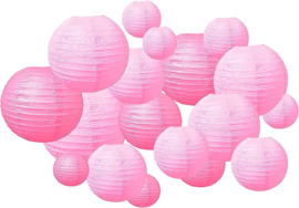 Lampionnen pakket 35 roze lampionnen