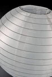 Nylon lampion wit voor buiten 20 cm