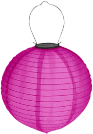 Solar lampion fuchsia roze buiten 25 cm - Zonne-energie