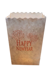 Candlebag Happy New Year - 10 kleine kaarsenzakjes