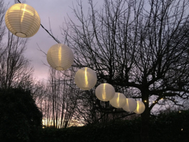 Lampion verlichting op stroom 10 meter