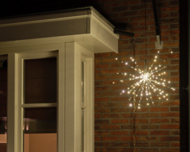 Lumineo vlaggenstok poolster kerstverlichting 60 cm - 210 led lampjes