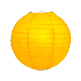 Lampion donker geel papier 35 cm