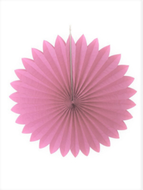 Papieren waaier roze - 35 cm