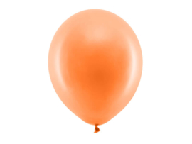 Ballon pastel kleur oranje 30 cm - 10 stuks