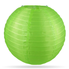 Nylon lampion groen voor buiten - 35 cm