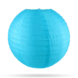 Nylon lampion blauw voor buiten - 25 cm