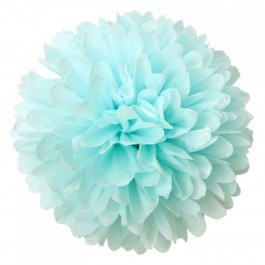 Pompon licht blauw 50 cm