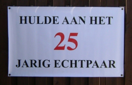 Bruidspaar " Hulde " inclusief Banner.