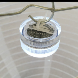 8 nylon buitenlampionnen kleurmix met ledverlichting