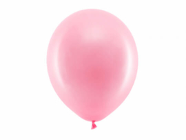 Ballon pastel kleur roze 30 cm - 10 stuks