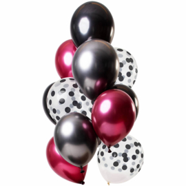 Ballonnen set Dark Richness 12 stuks