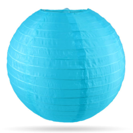 Nylon lampion blauw voor buiten - 35 cm