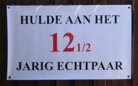 Banner 12 1/2 jarig huwelijk