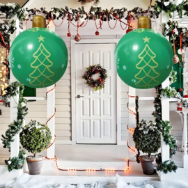 Grote kerstbal groen 60 cm - Kerstboom