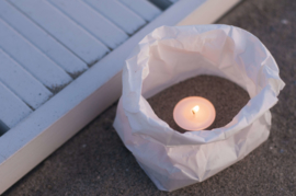 Candle bag Neutraal - 10 grote kaarsenzakken