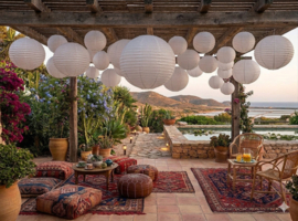 Lampion pakket met 35 witte lampionnen rijstpapier