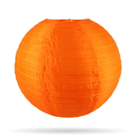 Oranje buitenlampion - 25 cm - weerbestendig nylon