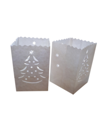 Kerstmix kaarszakjes 5 verschillende designs - 10 stuks