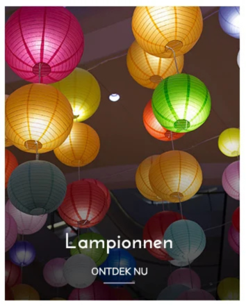 Voordelige lampion pakketten als versiering kopen