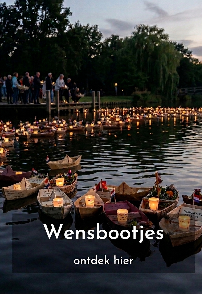 wensbootjes herdenking lichtjes voor op water kopen