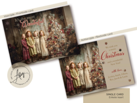 Merry & Bright – Sprookjes Kerstkaart met Eigen Foto