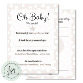 OH Baby! - Baby Voorspellingen  - (20 invulkaarten)
