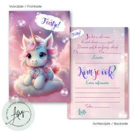 Kinderfeest  uitnodigingen  (8 Invulkaarten)
