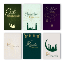 ASWK008 - Eid Mubarak wenskaarten set