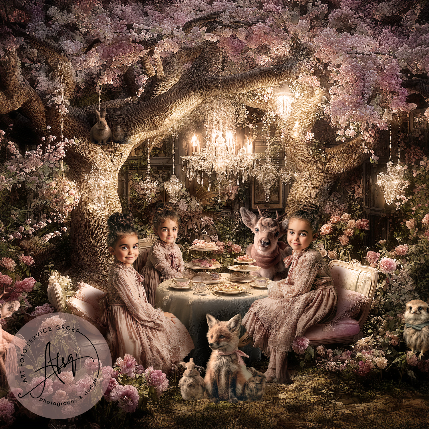 Digitale Droomfoto (Fine art) - Let's high tea!