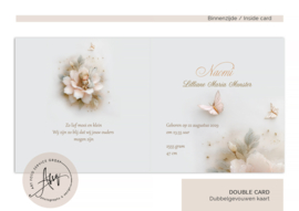 Geboortekaartje met een bloemen elfje -GZ016