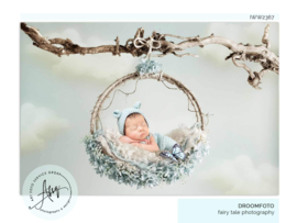 Droomfoto Baby in bloemenring – Flowers & Butterflies -IW263