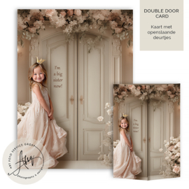 Nostalgisch geboortekaartje met een babykamer - GB628