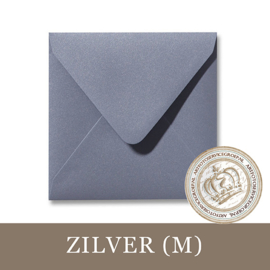 Parelmoer envelop - Zilver