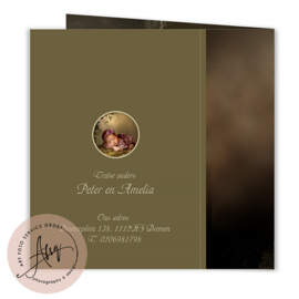 Droom Geboortekaartje met een baby schommel met bloemen - GB005