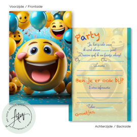Kinderfeest  uitnodigingen  (8 Invulkaarten)