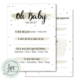 Oh baby - Baby Voorspellingen  - (20 invulkaarten)