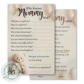 Little bear - Baby Voorspellingen  - (20 invulkaarten)