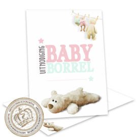 BSK004 - Babyshower invites invulkaarten (pakket 8 invites)