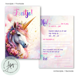 Kinderfeest  uitnodigingen  (8 Invulkaarten)