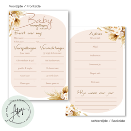 Baby Voorspellingen  - (20 invulkaarten)