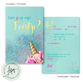 Kinderfeest  uitnodigingen  (8 Invulkaarten)