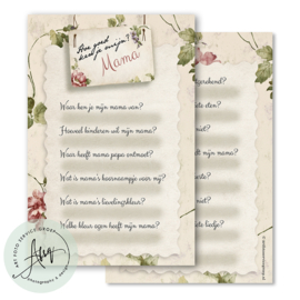 Wie kent mama het beste?  - (20 invulkaarten)