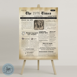 Gepersonaliseerd Verjaardagsbord  - leuke weetjes en feitjes over het geboortejaar