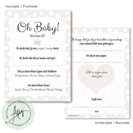 OH Baby! - Baby Voorspellingen  - (20 invulkaarten)