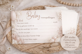 Baby Voorspellingen  - (20 invulkaarten)