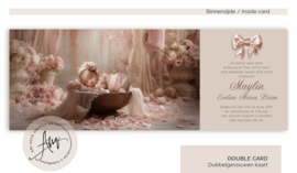 Droom Geboortekaartje met rozen - Hello little baby - GB154