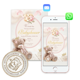 Digitale Babyshower kaart BS014 Pink