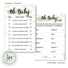 Oh baby, Guess who... - Baby Voorspellingen  - (20 invulkaarten)