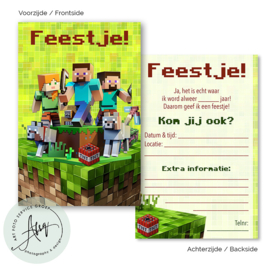 Kinderfeest  uitnodigingen  (8 Invulkaarten)